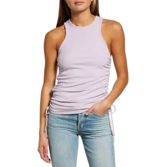 WAYF Jayce Ruched Racer Tank In Lavender, Sz. XS - Picture 1 of 12